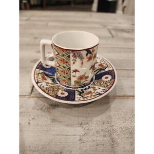 Vintage Imari Ware Japan Demitasse Teacup & Saucer